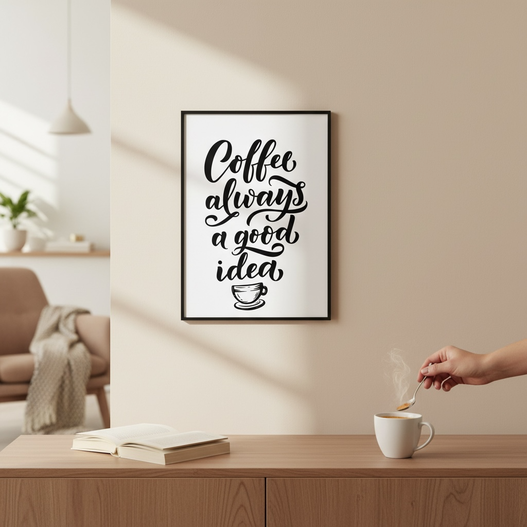 Affiche murale - Coffee always a good idea