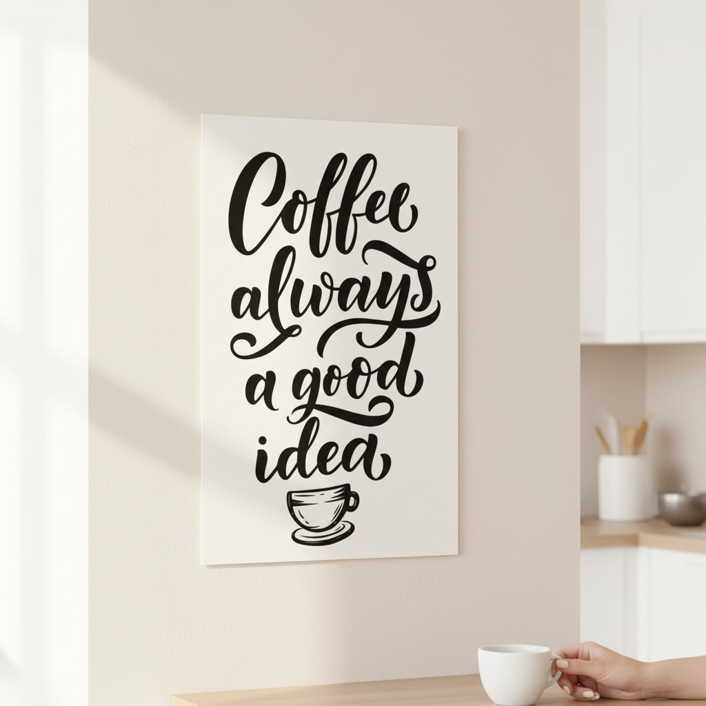 Affiche murale - Coffee always a good idea