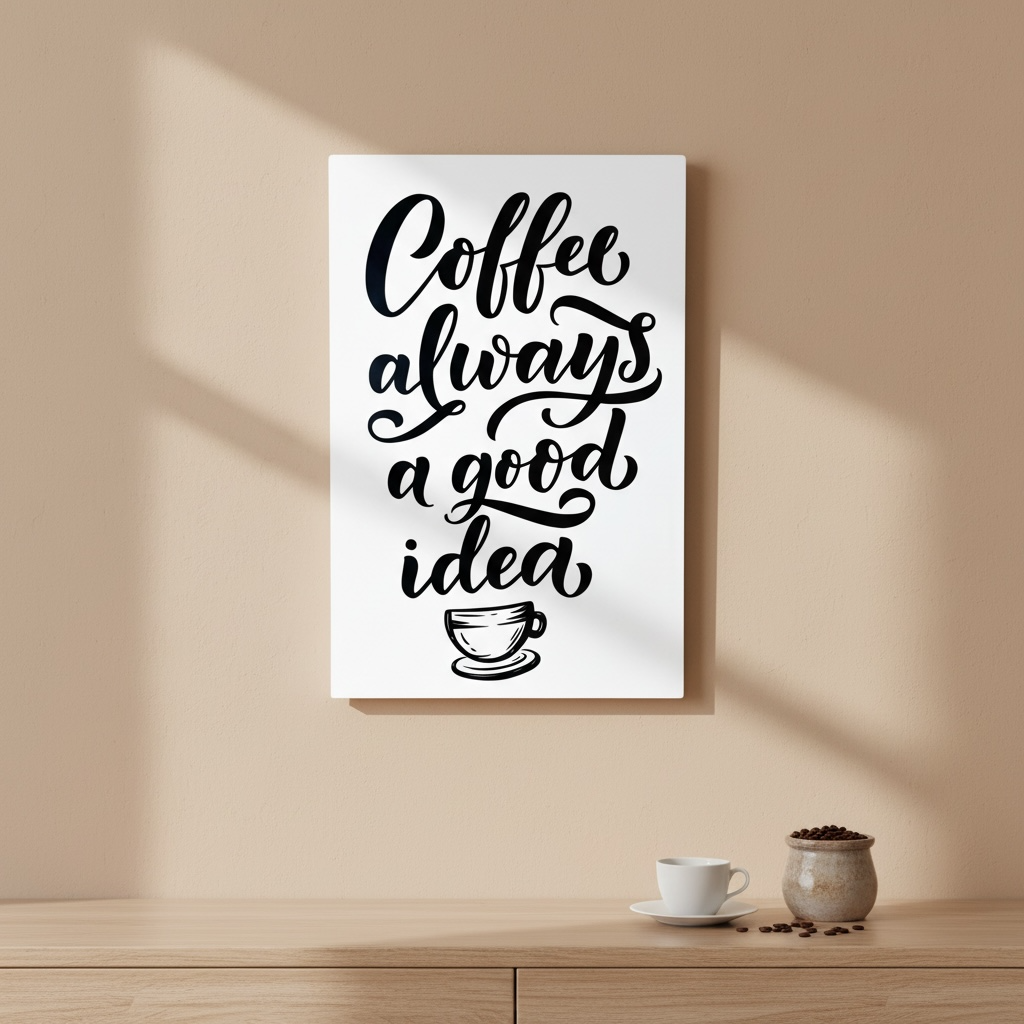 Affiche murale - Coffee always a good idea