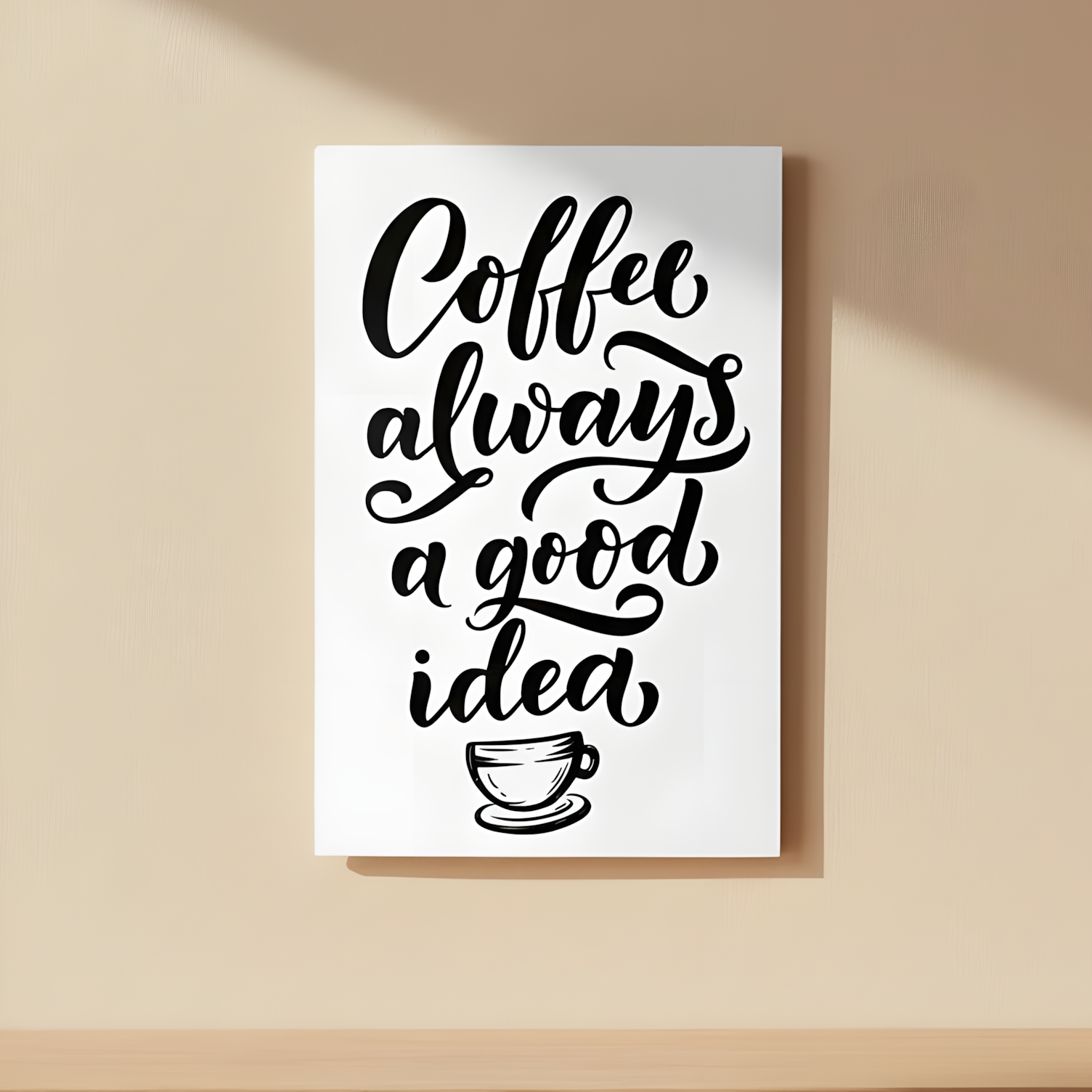 Affiche murale - Coffee always a good idea