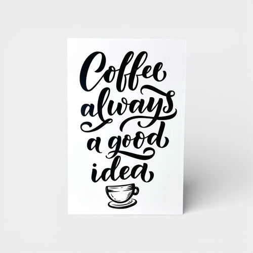 affiche murale coffee blanc