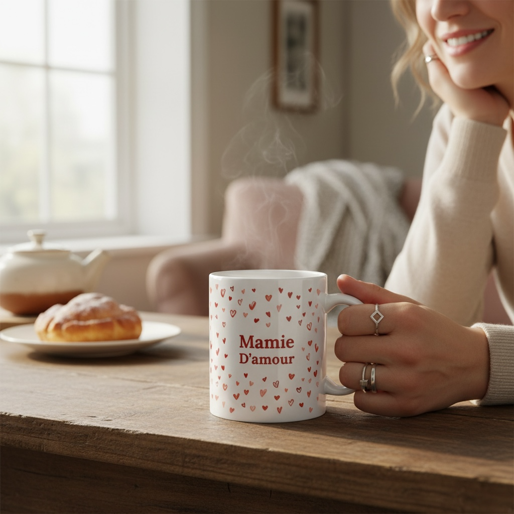 illustration mug mamie d'amour