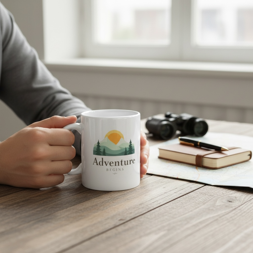 mug adventure begins illustration