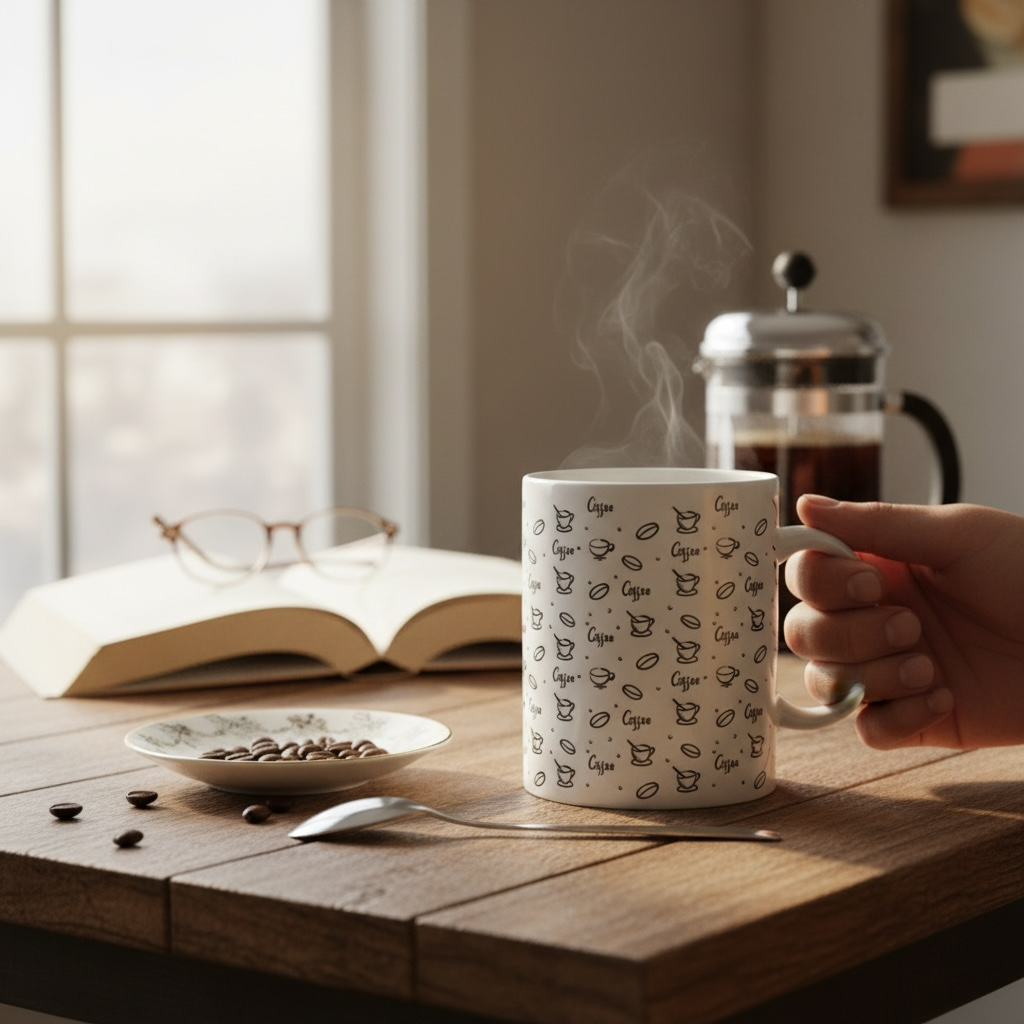 mug coffee pattern illustration