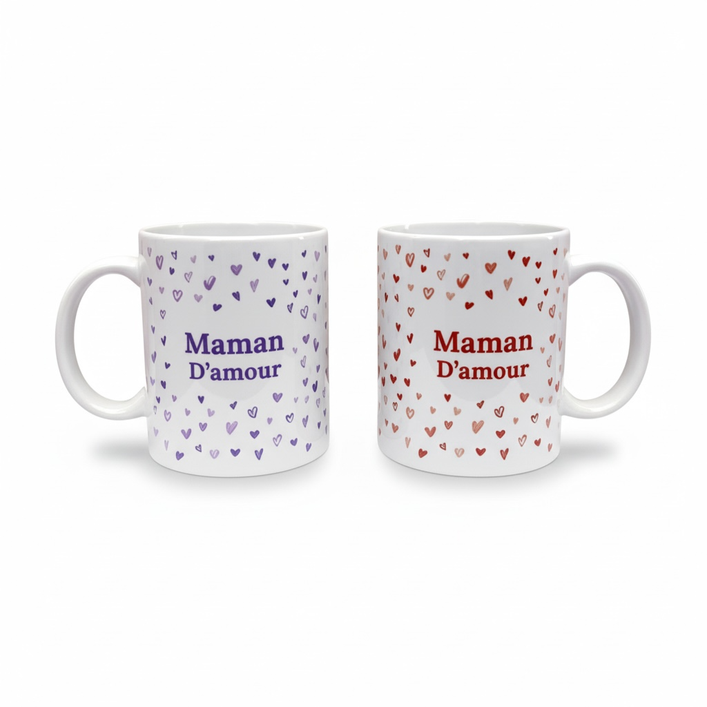 mug maman d'amour deux variations