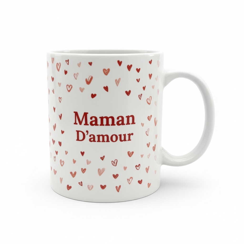 mug maman d'amour rouge