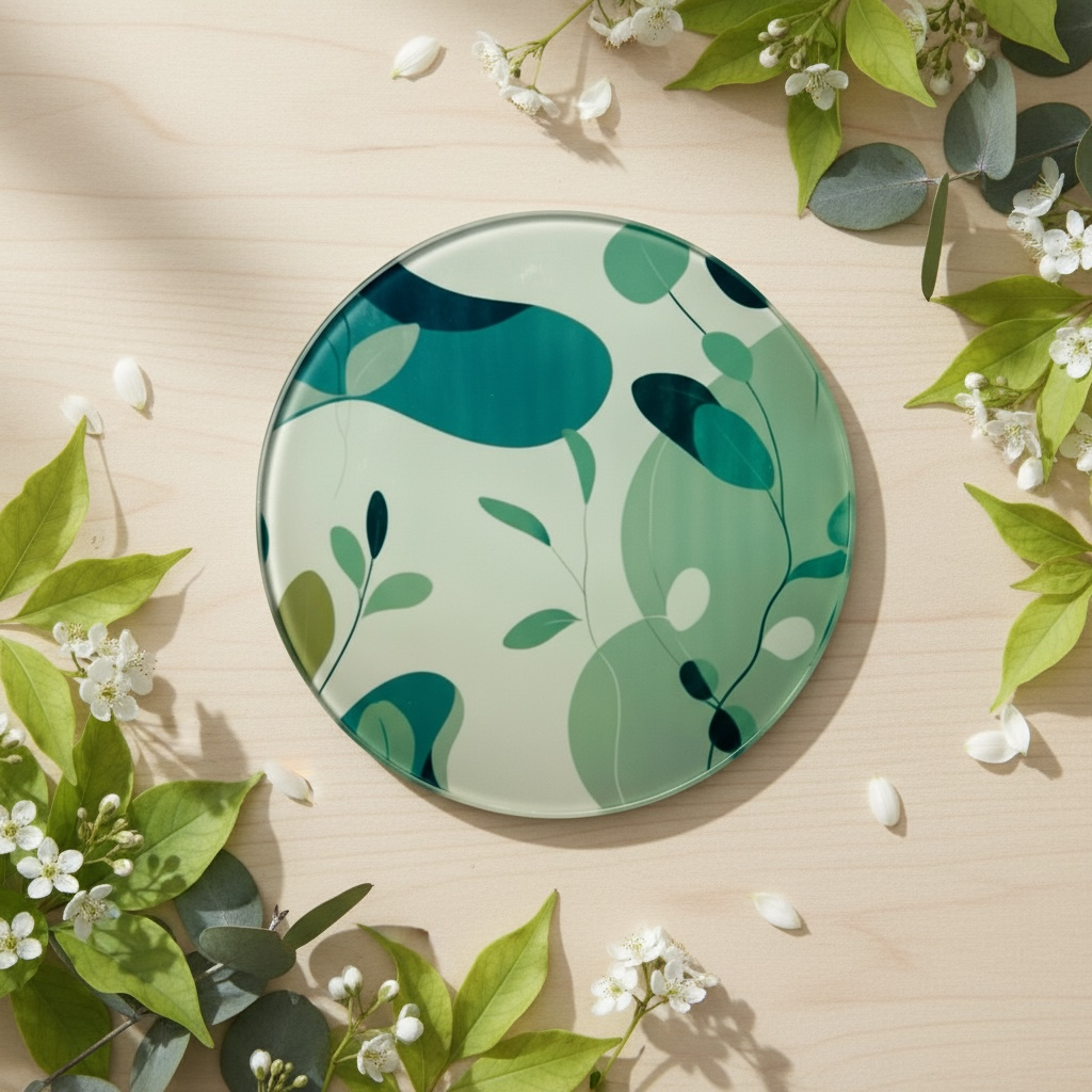 sous verre florale visuel