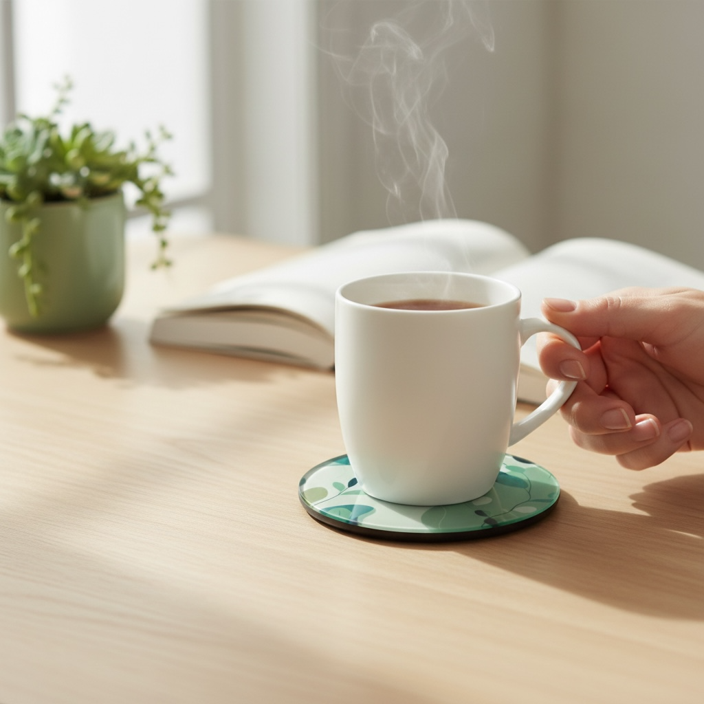 sous verre florale visuel illustration