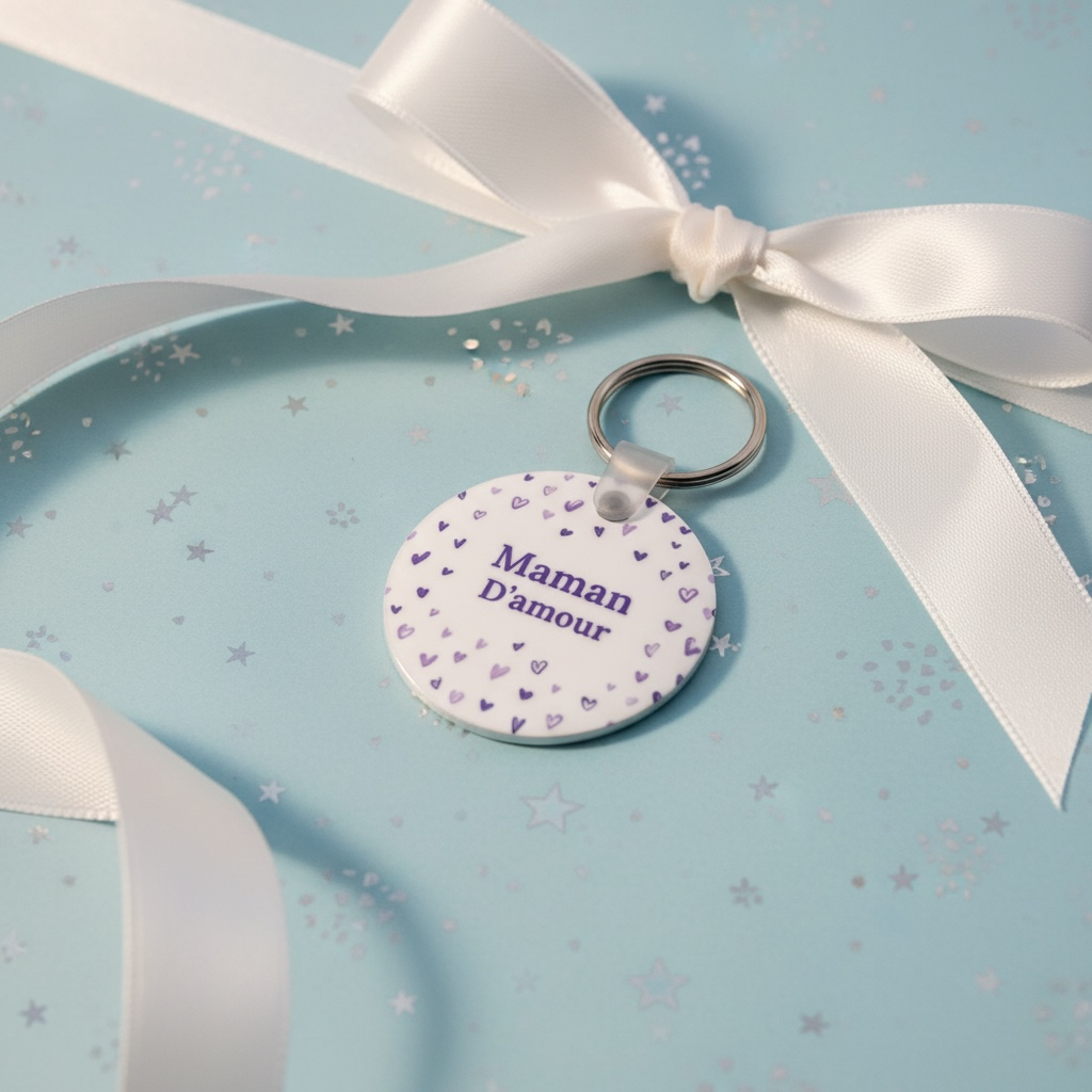 visuel maman d'amour porte-clé
